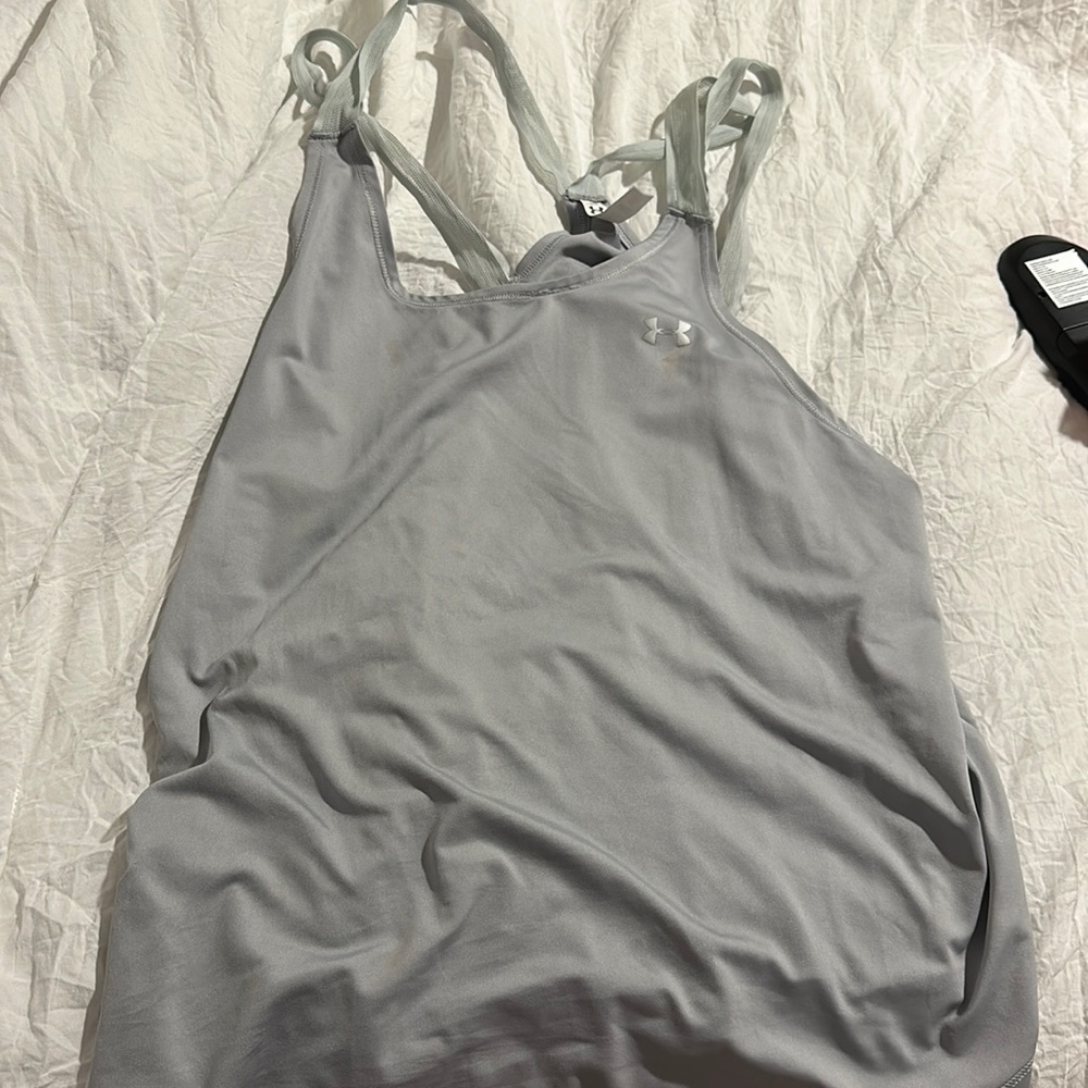 Under armor. Grey work out tank.